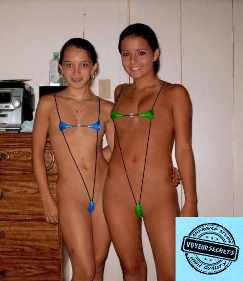 Teens in drawn bikinis image picture