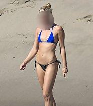 Girl in a micro bikini