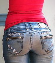 Hot girl in jeans