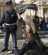 Naked protesting girls