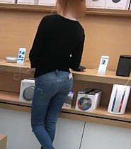 Tiny ass in tight jeans