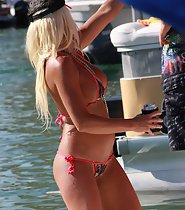 Sexy blonde on the boat