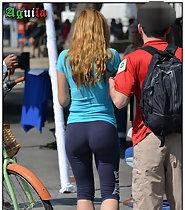 Fine ass on a bicycle seat