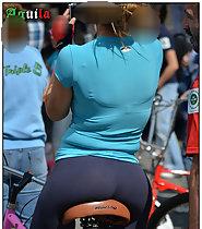 Fine ass on a bicycle seat