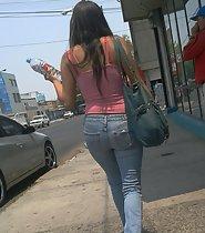 Teen girl in jeans