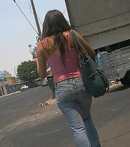 Teen girl in jeans