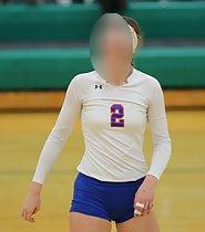 Volleyball hottie during game