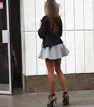 Stunning girl in a miniskirt