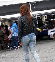Sexy girl in jeans pants
