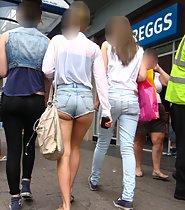 Mesmerizing ass in tight shorts