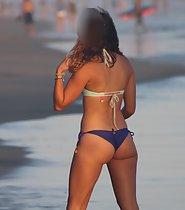 Seductive girl having fun on beach