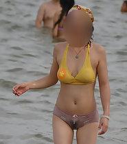 Hot girl on a beach