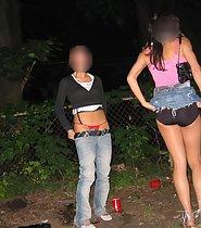 Pissing girls busted