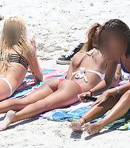 Fuckable group of teens on beach