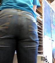 Firm asses in jeans