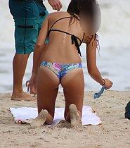 Beach girl got adorable ass tan lines