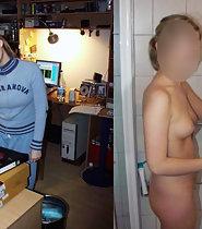Dressed and nude comparison
