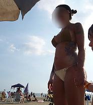 Big butt in small bikini