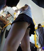 Spying on schoolgirls in the train