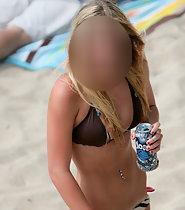 Ass crack of beautiful teen girl at beach