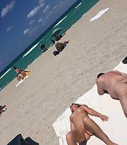 Peeping on beach nudity