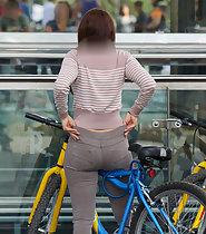 Woman on a bike