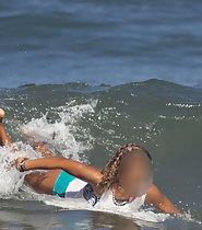 Big pussy slip of hot surfing girl