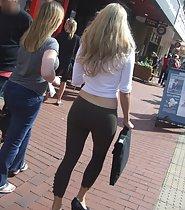 Blonde in sexy tights