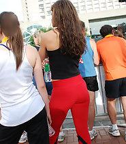 Asses in tights