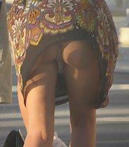 Accidental upskirt shows a lot