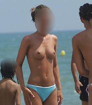 Teenage girls in topless