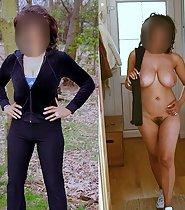 Women with and without clothes