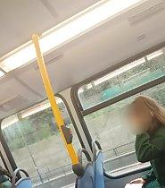 Pretty girl creeping in bus