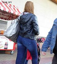 Girl in blue jeans