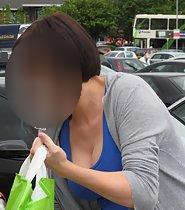 Sexy milf with groceries