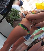 Sweet ass in jamaica style bikini
