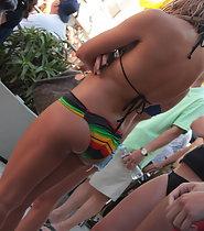 Sweet ass in jamaica style bikini