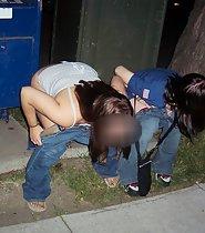 Drunk teen girls piss