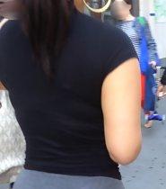 Big bubble butt with visible thong