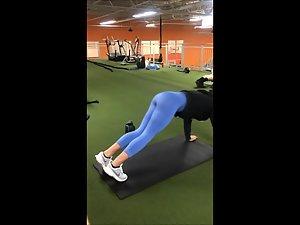 Flexible girl doing her stretching routine in the gym Picture 2