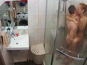 Hidden camera caught daughter having sex in bathroom Picture 3