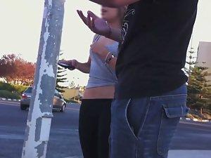Creepshot of teen girl's sexy thong Picture 2