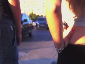 Creepshot of teen girl's sexy thong Picture 7