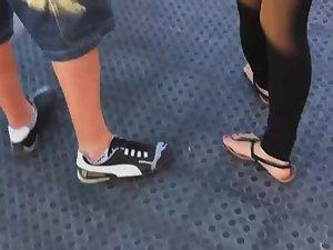 Creepshot of teen girl's sexy thong Picture 8