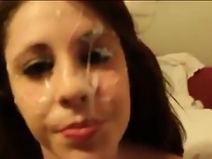 Hot girl is face fucked to a cum facial Picture 7