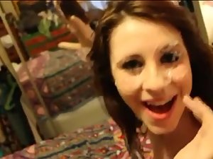 Hot girl is face fucked to a cum facial Picture 8