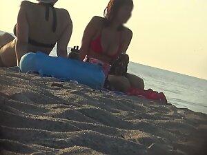 Big young breasts in a red bikini top Picture 4