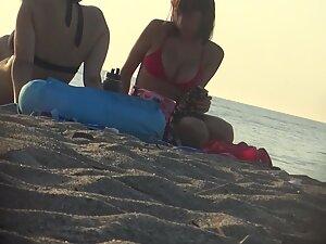Big young breasts in a red bikini top Picture 5