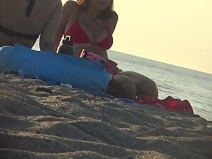Big young breasts in a red bikini top Picture 7