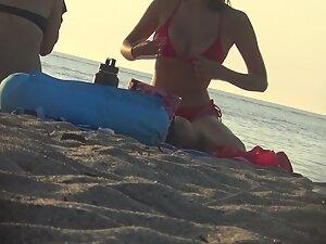 Big young breasts in a red bikini top Picture 8